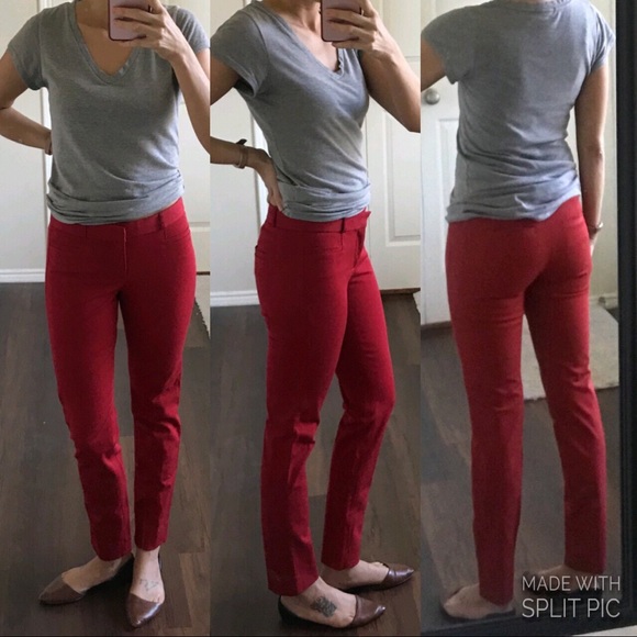 Banana Republic Pants - Banana Republic Sloan red cropped ankle pants